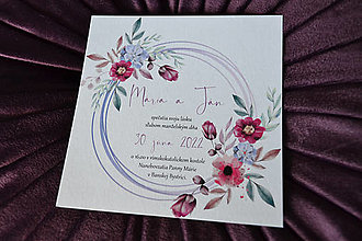 Papiernictvo - Svadobné oznámenie kvety 5 - 15493221_