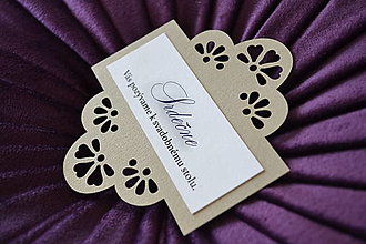 Papiernictvo - Vyrezávané svadobné oznámenie kvety (pozvánka) - 15493400_