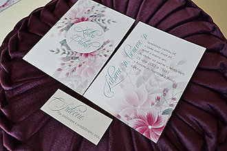 Papiernictvo - Svadobné oznámenie kvety 6 - 15493777_
