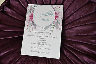 Papiernictvo - Svadobné oznámenie kvety 6 (menu) - 15493788_