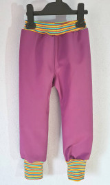 Detské oblečenie - Softshellové nohavice - jednofarebné so vzorovaným patentom/ na objednávku - 15493807_
