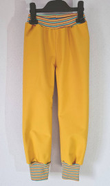 Detské oblečenie - Softshellové nohavice - jednofarebné so vzorovaným patentom/ na objednávku - 15493808_
