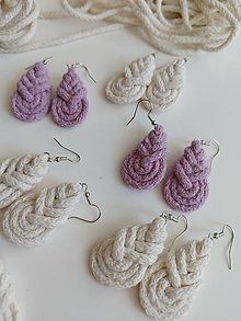 Iné šperky - Naušnice macrame - 15494304_