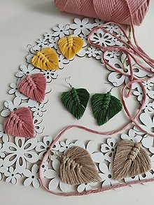 Iné šperky - Naušnice macrame - 15494321_