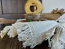 Úžitkový textil - Ľanový obrus Old Story - 15492807_