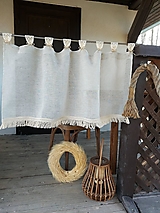 Úžitkový textil - Ľanová záclona Old Story - 15492840_