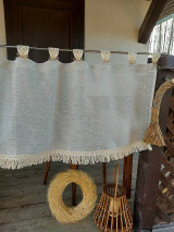 Úžitkový textil - Ľanová záclona Old Story - 15492842_