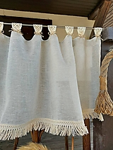 Úžitkový textil - Ľanová záclona Old Story - 15492844_