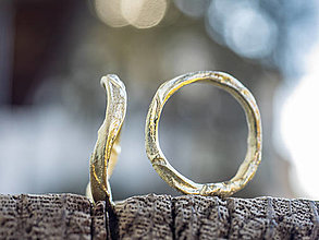 Prstene - Obrúčky s prírodou späté - SLIM varianta - 15497415_