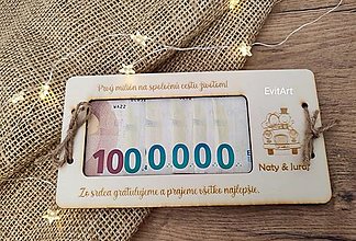 Papiernictvo - Drevená pohľadnica na peniaze - 15497271_