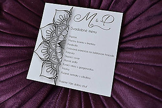 Papiernictvo - Svadobné oznámenie mandala  (menu) - 15496104_