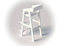 Nábytok - Rastúca stolička MDF - Rastúšik Vysoká [L] - Biela - 15496643_