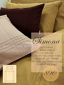 Úžitkový textil - Posteľná bielizeň SIMONA set skladom - 15497472_