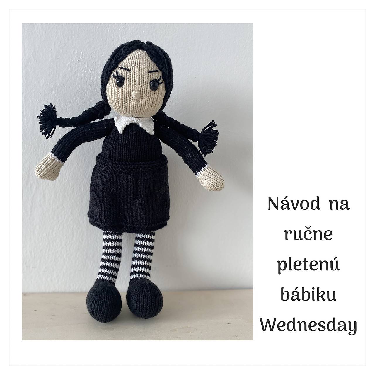 Návod PDF - Ručne pletená bábika v čiernom 