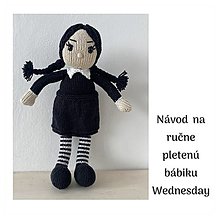 Hračky - Návod PDF - Ručne pletená bábika v čiernom - 15496596_