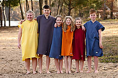 Úžitkový textil - Detské plážové pončo (Žlté 5-7 rokov) - 15499492_
