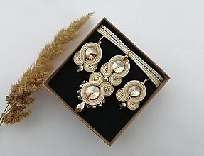 Sady šperkov - Šujtášový set  (Zlatá) - 15499295_