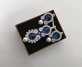 Sady šperkov - Šujtášový set  (Modrá) - 15499299_