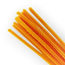 Suroviny - Žinilkový drôt 6 mm - Svetlo oranžový P25588 - 15499944_