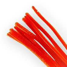 Suroviny - Žinilkový drôt 6 mm - Tmavo oranžový P25589 - 15499951_