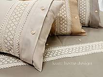 Úžitkový textil - Posteľná bielizeň MELINDA camel set - 15500125_