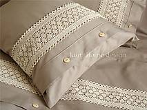 Úžitkový textil - Posteľná bielizeň MELINDA camel set - 15500126_