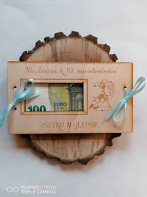 Papiernictvo - Drevena obalka k narodeninám _ hranatý otvor s motivom - 15500165_
