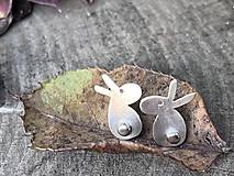 Náušnice - Zajačiky s chvostíkmi - 15500862_
