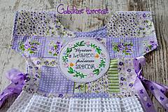 Úžitkový textil - Dekoračná utierka vo fialovom - 15502322_