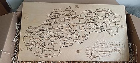 Obrazy - Mapa - puzzle (Slovenská republika) - 15501774_