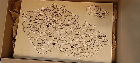 Obrazy - Mapa - puzzle (Česká republika) - 15501791_