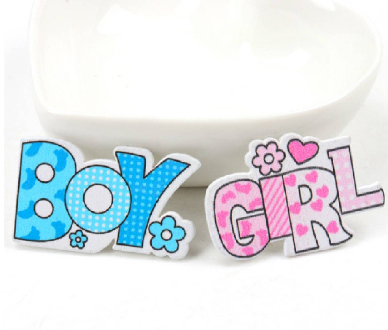 VY106 Výrez drevený Boy / Girl 4 x 2,5