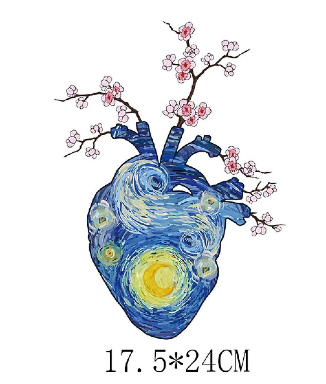 NZ101 Nažehľovačka srdce 17,5 x 24 cm