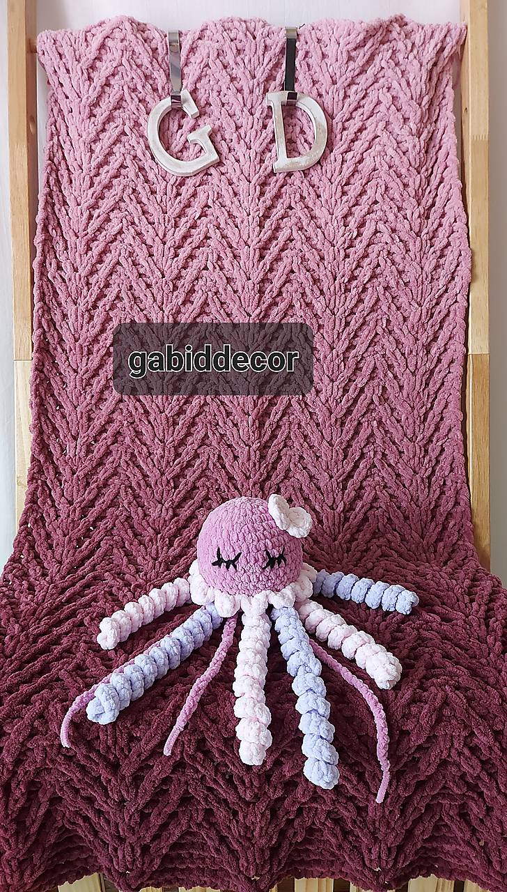 Jemnučká a ľahká  detská deka ombre