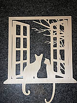 Dekorácie - Mačky v okne - 15502403_
