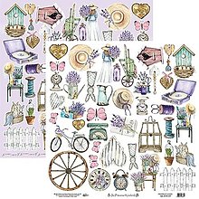 Papier - Scrapbook papier 12x12  The Provence Weekend dodatkový - 15505086_