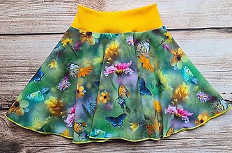 Detské oblečenie - Detská točivá sukňa - jarná lúka - 15505453_