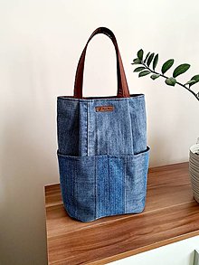 Veľké tašky - Riflova kabelka velka - 15506332_
