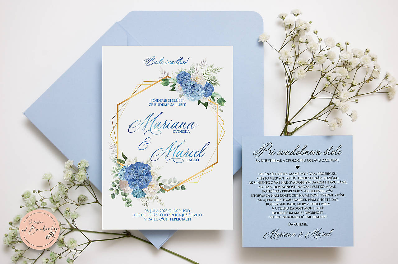 Svadobné oznámenie B#72 (LEPIACA ETIKETA NA VÍNO ALEBO INÝ ALKOHOL (vodeodolná))