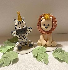 Iné doplnky - Zebra a lev na tortu. - 15505813_