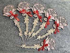 Dekorácie - Ruža pre pani učiteľku - kvetový zápich - 15505511_