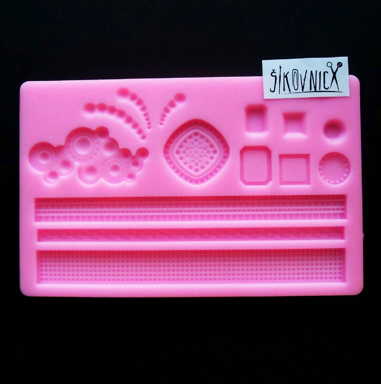 Silikónová  forma, ornament, čipka, rámiky, 19,5x12,5 cm