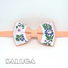 Pánske doplnky - Pánsky folklórny motýlik - marhuľový - ľudový - 15508027_
