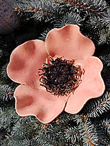 Dekorácie - PoPPy PiNK keramický kvet do záhrady - 15508609_