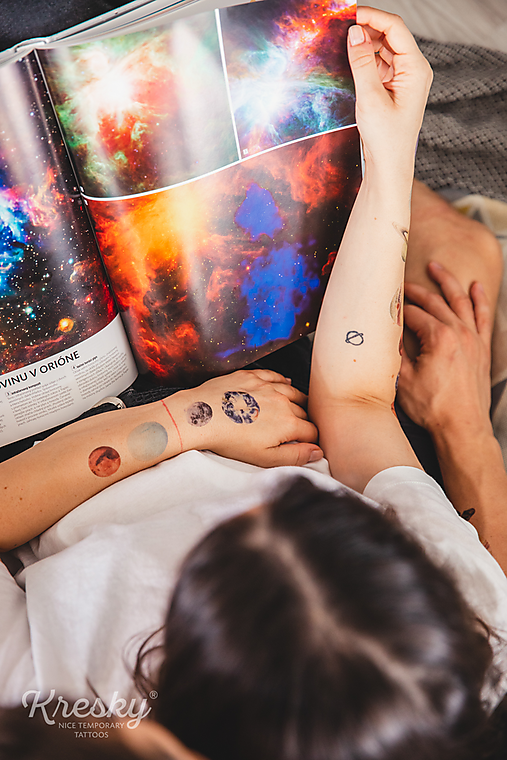 Dočasné tetovačky - Planéty