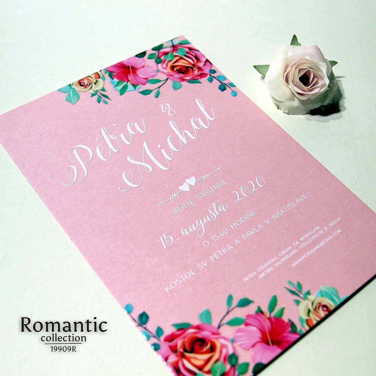 Elegantné svadobné oznámenie 19909R