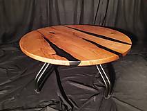 Nábytok - Konferenčný stôl čerešňa okrúhly - 15509698_