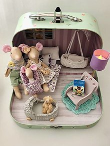 Hračky - Čarovný kufrík s myšacou rodinkou - 15508156_