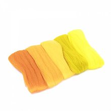 Textil - Vlna na plstenie, 100% merino, 20g, mix 5 farieb (žltý mix 10) - 15512090_