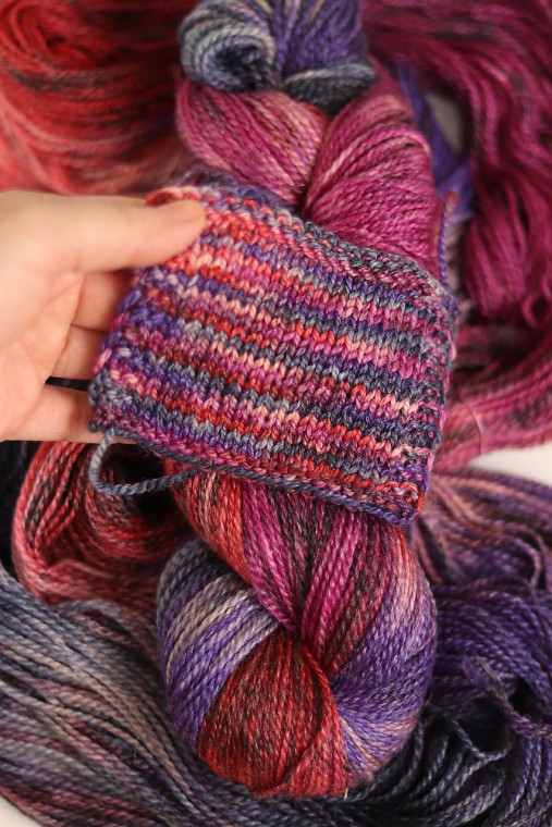 Ručne farbená priadza (Západ - Merino/Nylon 100g/400m)